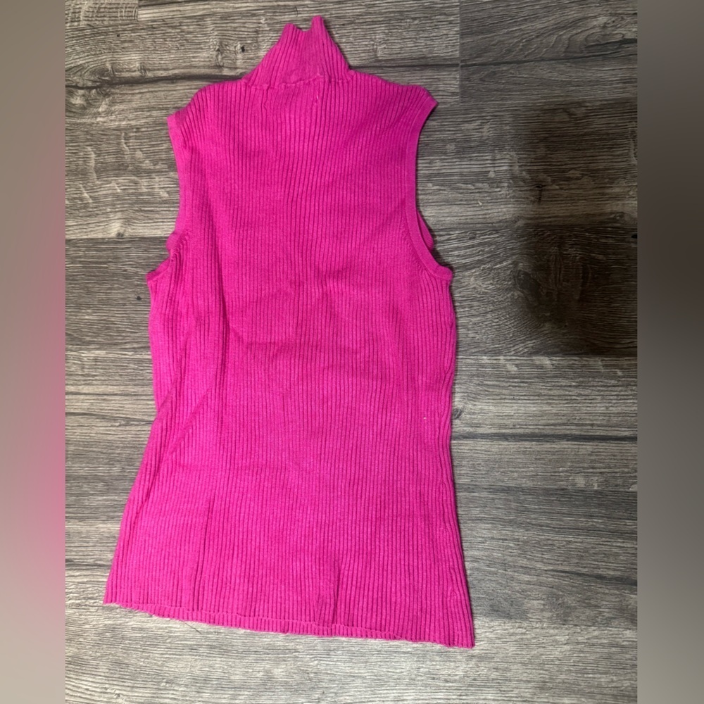 Joseph Bright Pink Ribbed Tank Top - Picture 4 of 5